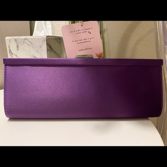 BANANA REPUBLIC Rich Purple Gem Clutch - Picture 2 of 5